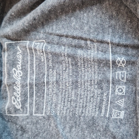 Eddie Bauer Dog Stars & Stripes American Flag White Blue Gray Tee small - Picture 4 of 7